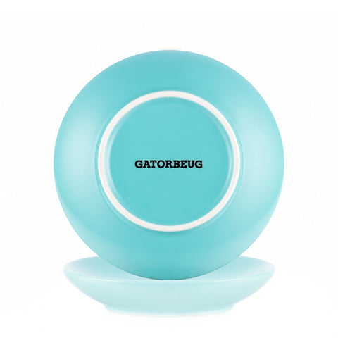 Gatorbeug teal ceramic chop bowl bottom view showing brand stamp - buy bong accessories online Australia