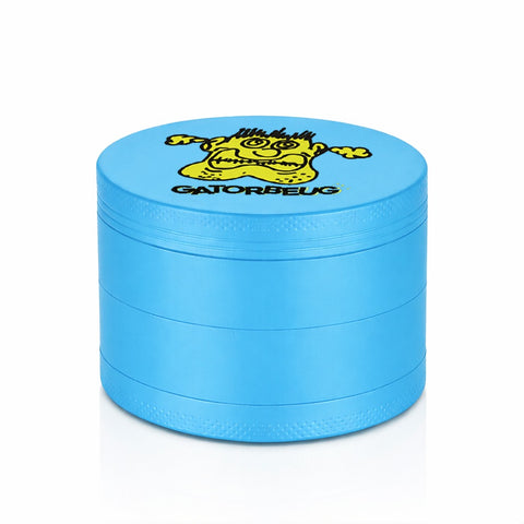 Gatorbeug Yellow Goblin Mascot Weed Grinder – Blue 4-Piece Herb Grinder | Gatorbeug