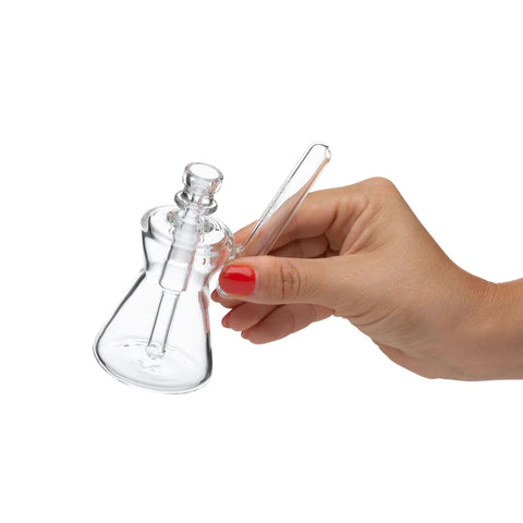 GRAV Hourglass Pocket Bubbler Bong 12cm - Cobalt