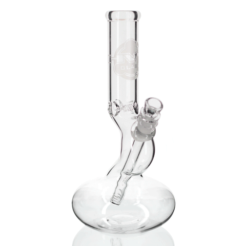 HVY Bent Bubble Glass Bong 25.4cm - Clear