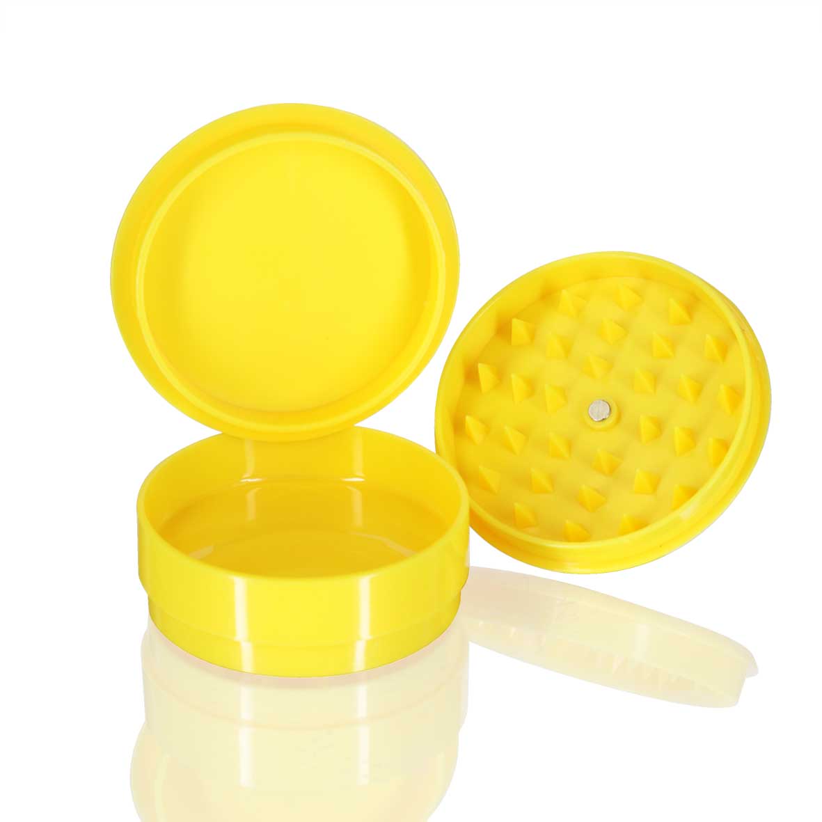 Plastic Grinder Round - Yellow