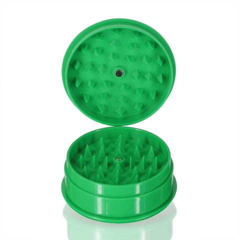 Two-Part Plastic Grinder Round - Green Open