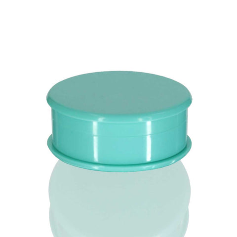 Two-Part Plastic Grinder Round - Teal CLose