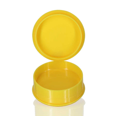 Two-Part Plastic Grinder Round - Yellow Empty