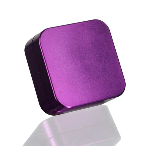 Two-Part Square Metal Grinder - Purple Close